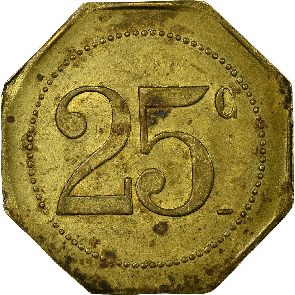 Moeda, França, Restaurant Coopératif D.P.A, Castres, 25 Centimes, AU(50-53)