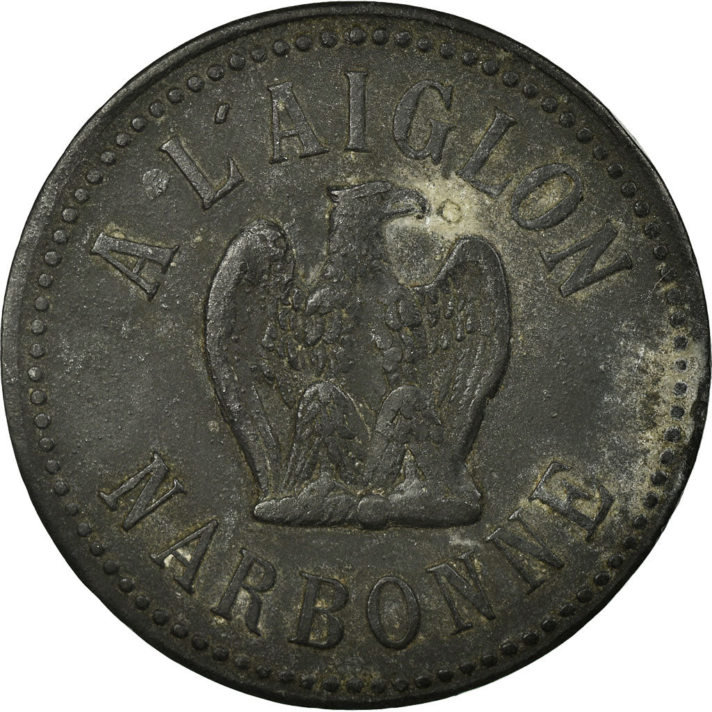 Coin, France, A l'Aiglon, Narbonne, 10 Centimes, EF(40-45), Zinc, Elie:10.7