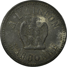 Coin, France, A l'Aiglon, Narbonne, 10 Centimes, EF(40-45), Zinc, Elie:10.7