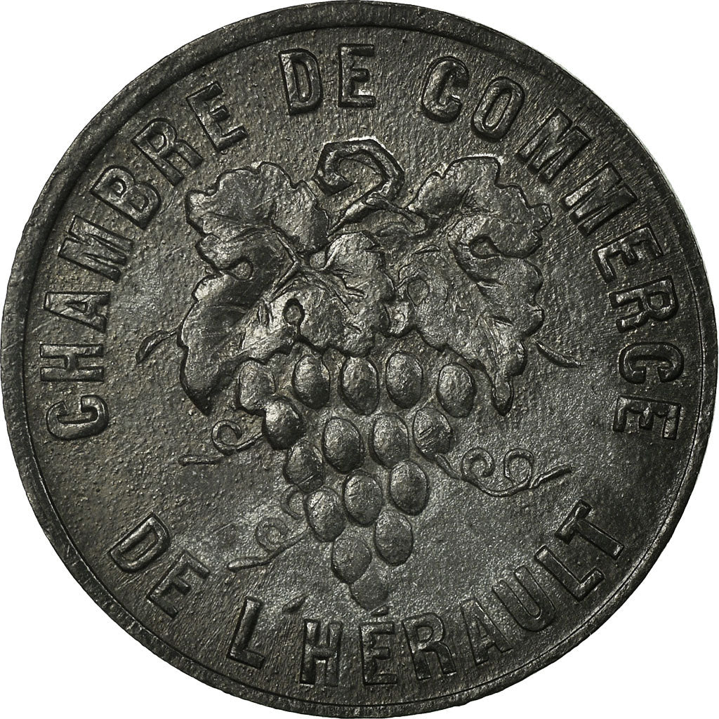 Monnaie, France, Chambre de Commerce de l'Hérault, 5 Centimes, TTB+, Zinc