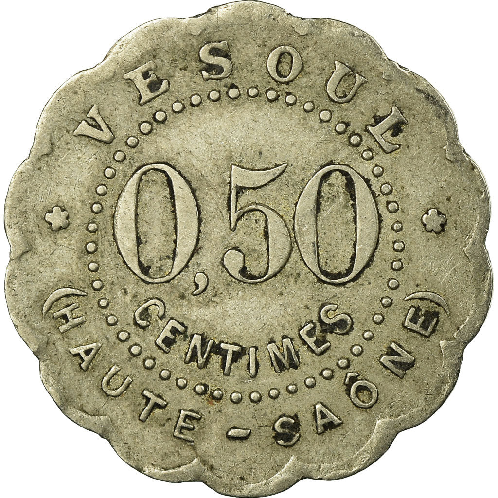 Moneda, Francia, Soc. Coop. des Employés de Chemin de Fer, Vesoul, 0.50