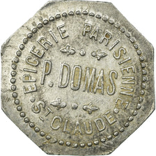 Monnaie, France, Epicerie Parisienne, P. DOMAS, Saint-Claude, 25 Centimes, TTB+