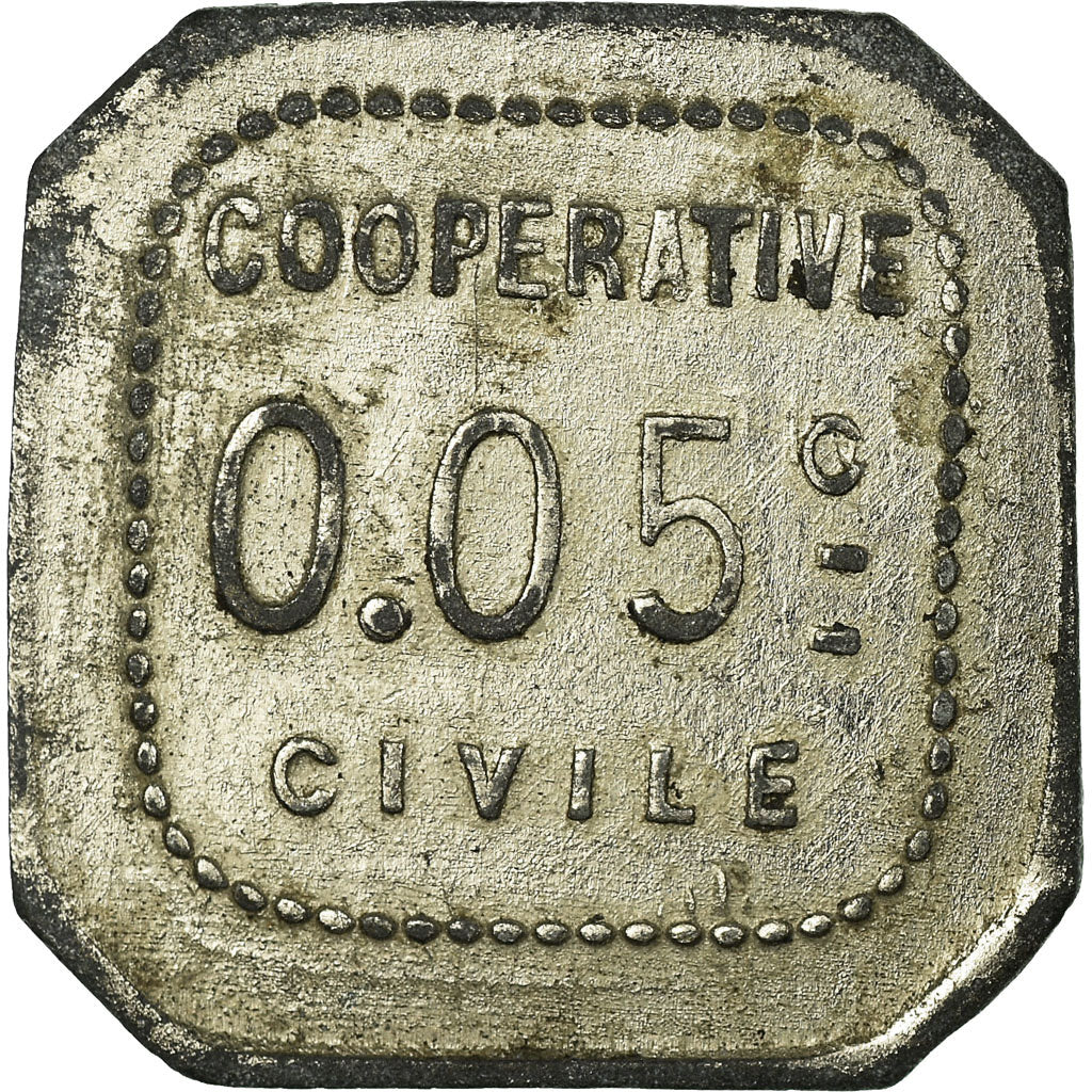 Munten, Frankrijk, Coopérative Civile La Solidarité, Roanne, 0.05 Centime, ZF