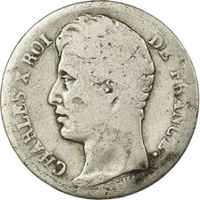Moneda, Francia, Charles X, 1/2 Franc, 1829, Paris, BC, Plata, KM:723.1