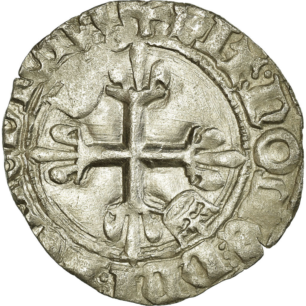 Münze, Frankreich, Dauphin Charles, Régent, Florette, Chinon, SS, Billon