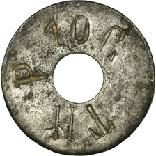 Coin, France, Théodore PUEIL (TH. P.), Castres, 10 Centimes, EF(40-45), Iron