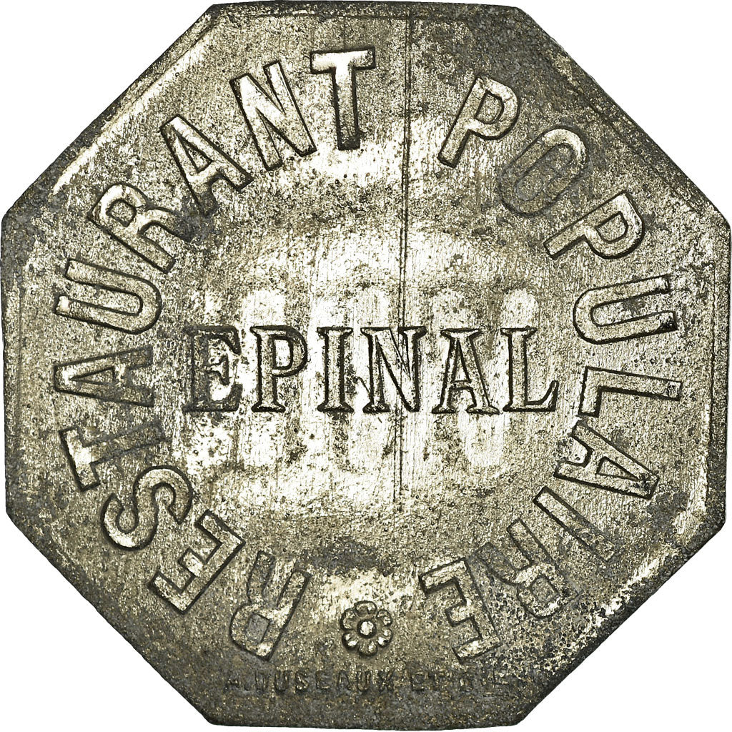 Monnaie, France, Restaurant Populaire, Epinal, Jeton VIN, TTB+, Zinc nickelé