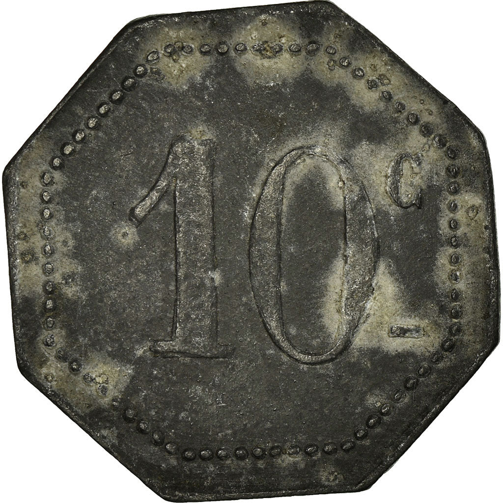 Coin, France, Bellevilloise Boyer, Paris, 10 Centimes, EF(40-45), Zinc