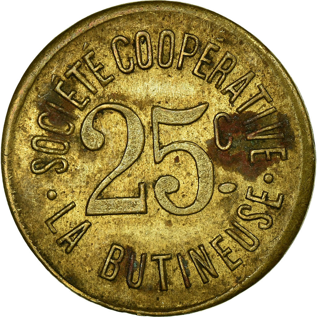 Moneta, Francia, Société Coopérative La Butineuse, Marseille, 25 Centimes