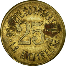 Moneta, Francia, Société Coopérative La Butineuse, Marseille, 25 Centimes