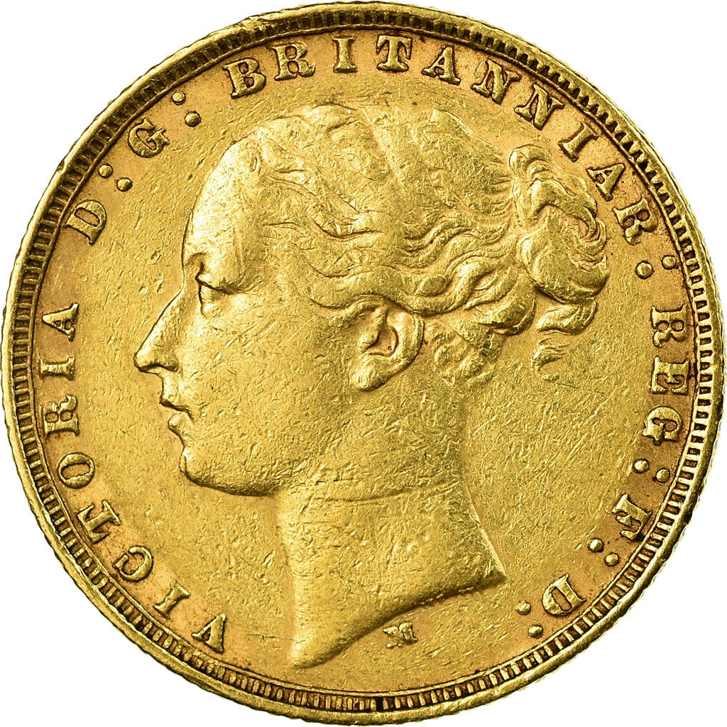 Monnaie, Australie, Victoria, Sovereign, 1877, Melbourne, TTB, Or, KM:7