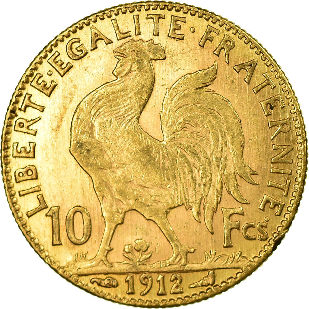 Coin, France, Marianne, 10 Francs, 1912, Paris, EF(40-45), Gold, KM:846