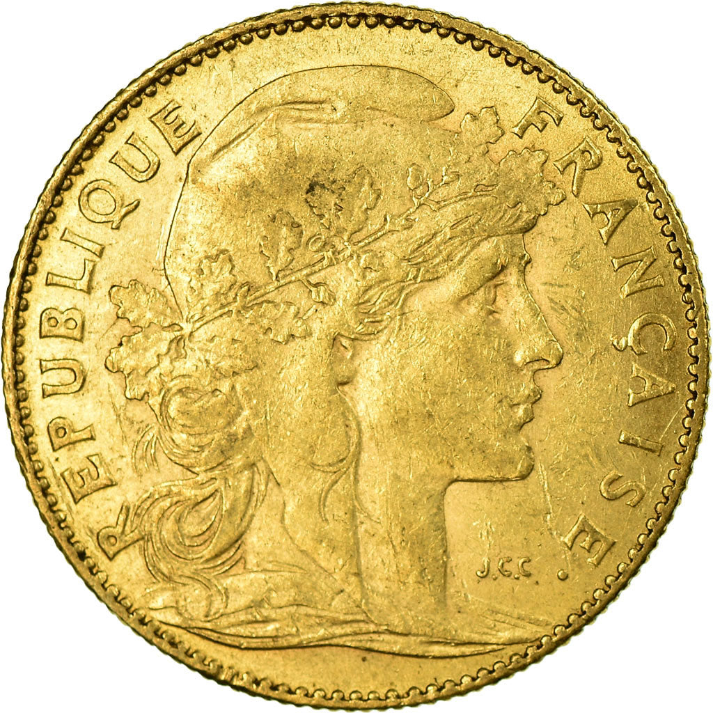 Coin, France, Marianne, 10 Francs, 1900, Paris, EF(40-45), Gold, KM:846
