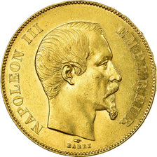 Münze, Frankreich, Napoleon III, 50 Francs, 1856, Paris, SS+, Gold, KM:785.1
