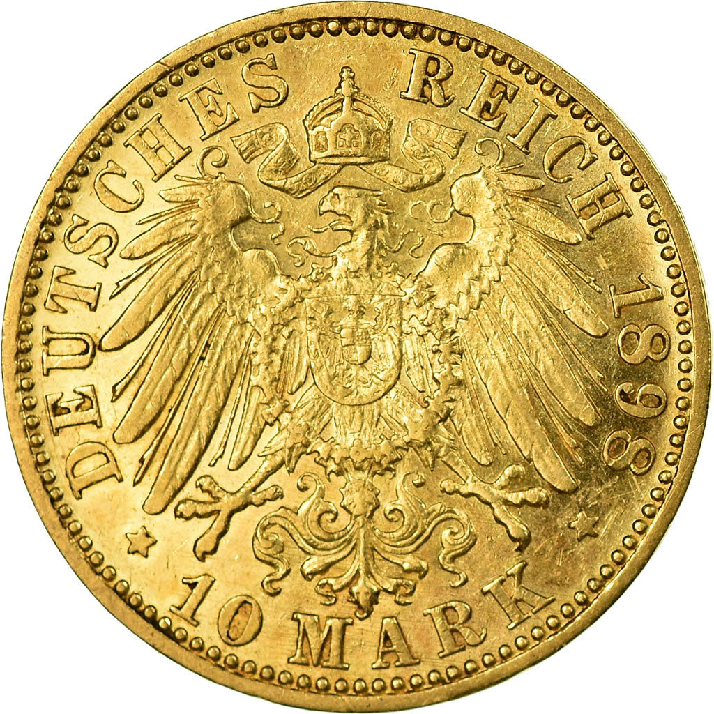 Coin, German States, PRUSSIA, Wilhelm II, 10 Mark, 1898, Berlin, EF(40-45)