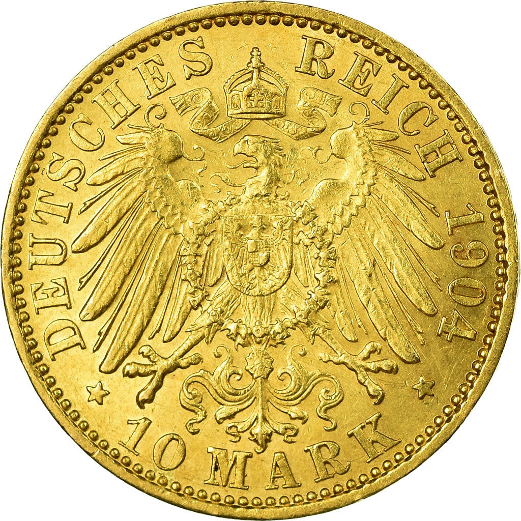 Coin, German States, PRUSSIA, Wilhelm II, 10 Mark, 1904, Berlin, EF(40-45)