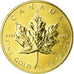 Coin, Canada, Elizabeth II, Maple Leaf, 20 Dollars, 1987, Royal Canadian Mint