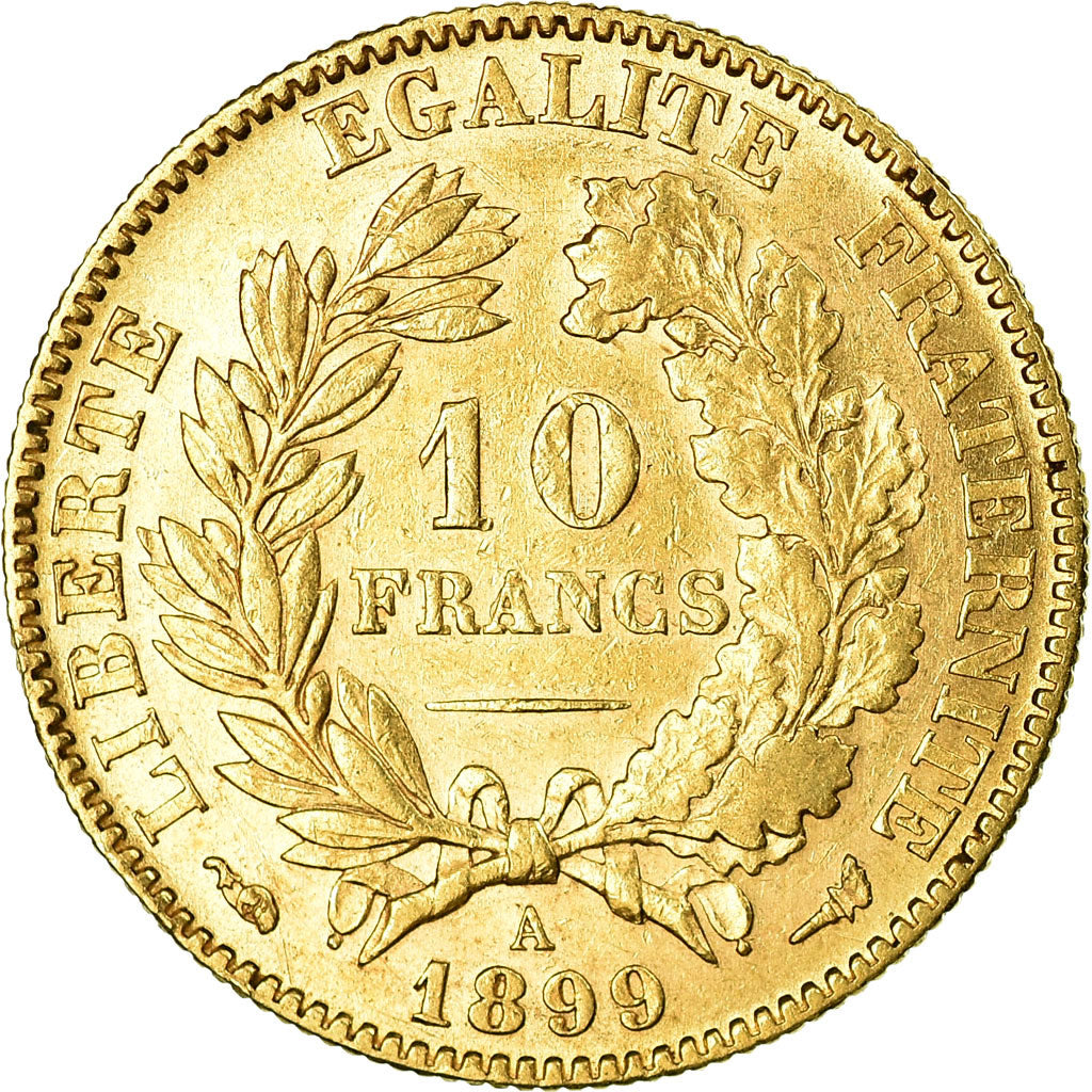 Coin, France, Cérès, 10 Francs, 1899, Paris, EF(40-45), Gold, KM:830