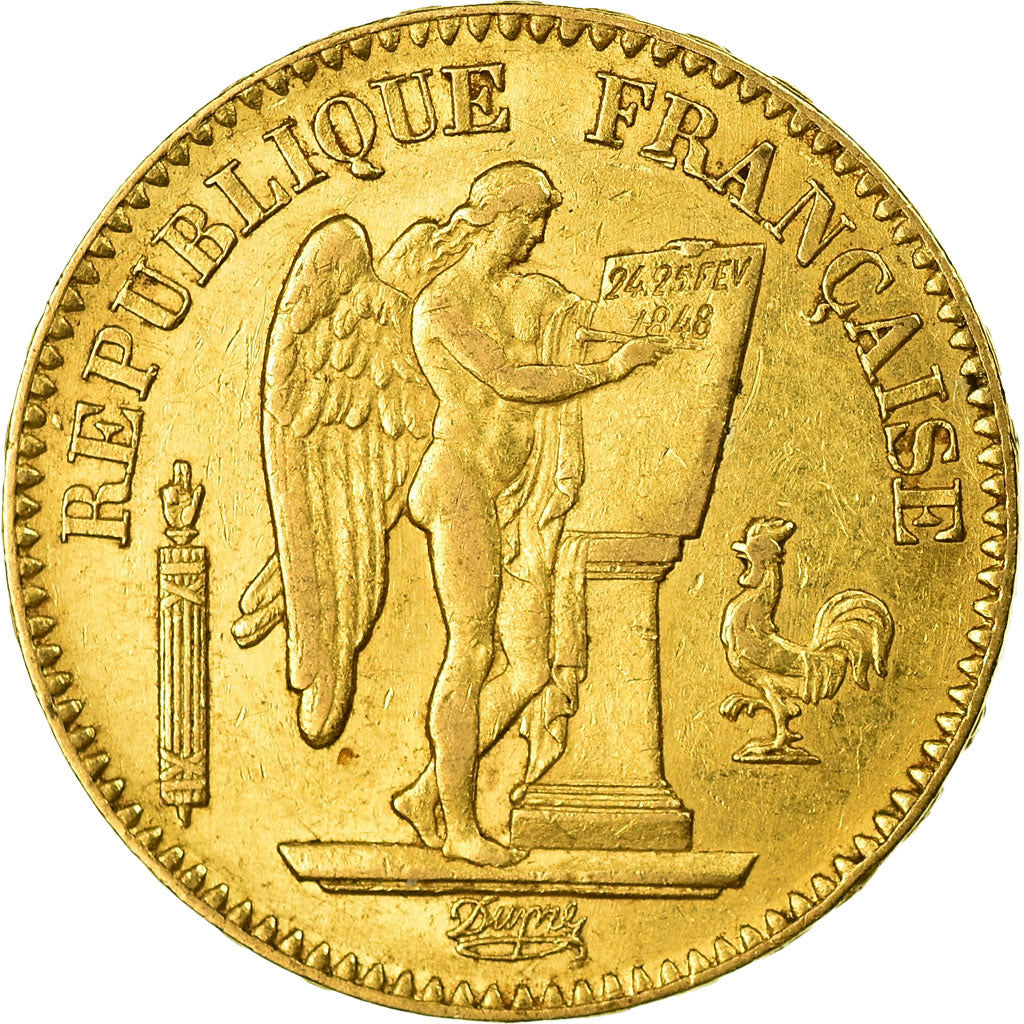 Monnaie, France, Génie, 20 Francs, 1848, Paris, TTB, Or, Gadoury:1032, KM:757