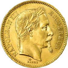 Moeda, França, Napoleon III, 20 Francs, 1864, Paris, AU(55-58), Dourado
