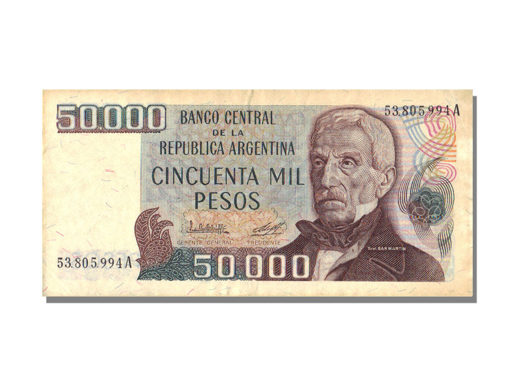 Argentina, 50,000 Pesos, KM #307, EF(40-45), A