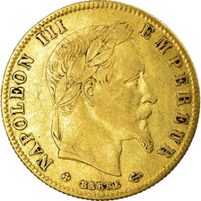 Moeda, França, Napoleon III, 5 Francs, 1867, Strasbourg, VF(30-35), Dourado