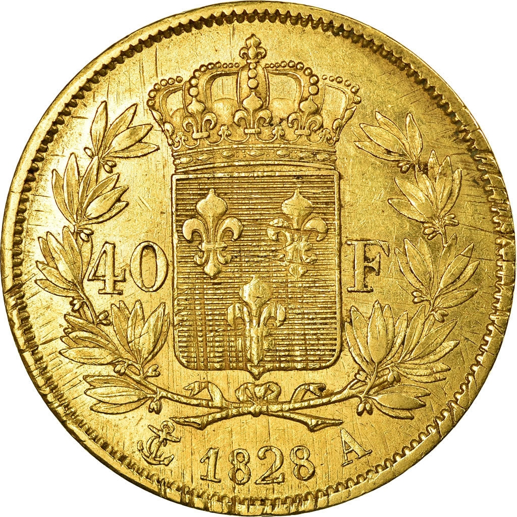 Monnaie, France, Charles X, 40 Francs, 1828, Paris, TTB, Or, Gadoury:1105