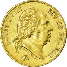 Monnaie, France, Louis XVIII, 40 Francs, 1816, Paris, TTB, Or, Gadoury:1092