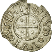 Moneta, Francja, Louis le Pieux, Denarius, EF(40-45), Srebro