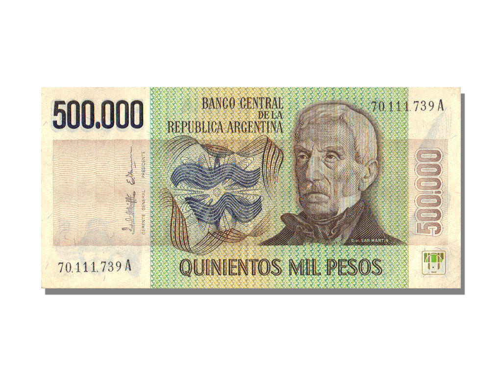 Argentina, 500,000 Pesos, KM #309, UNC(65-70), A