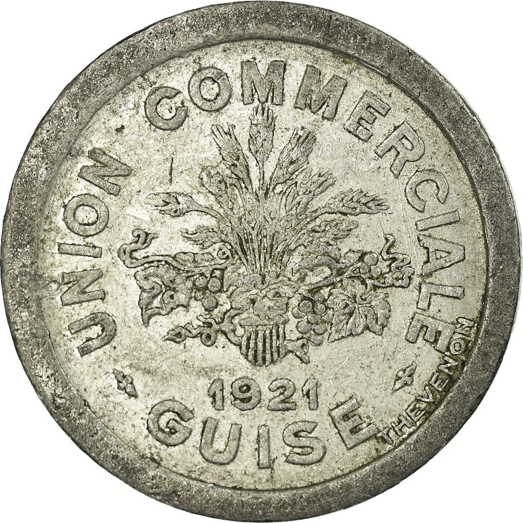 Monnaie, France, Union Commerciale, Guise, 5 Centimes, 1921, TTB+, Aluminium