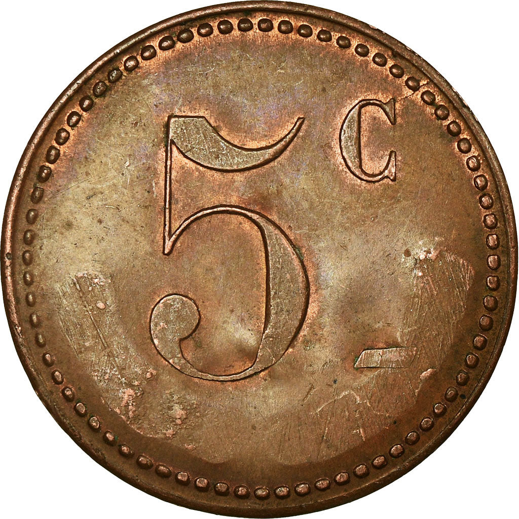 Coin, France, Nouvelles Galeries, Bordeaux, 5 Centimes, AU(55-58), Copper