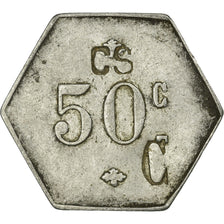 Coin, France, Café du Square (CS/C), Perpignan, 50 Centimes, EF(40-45)