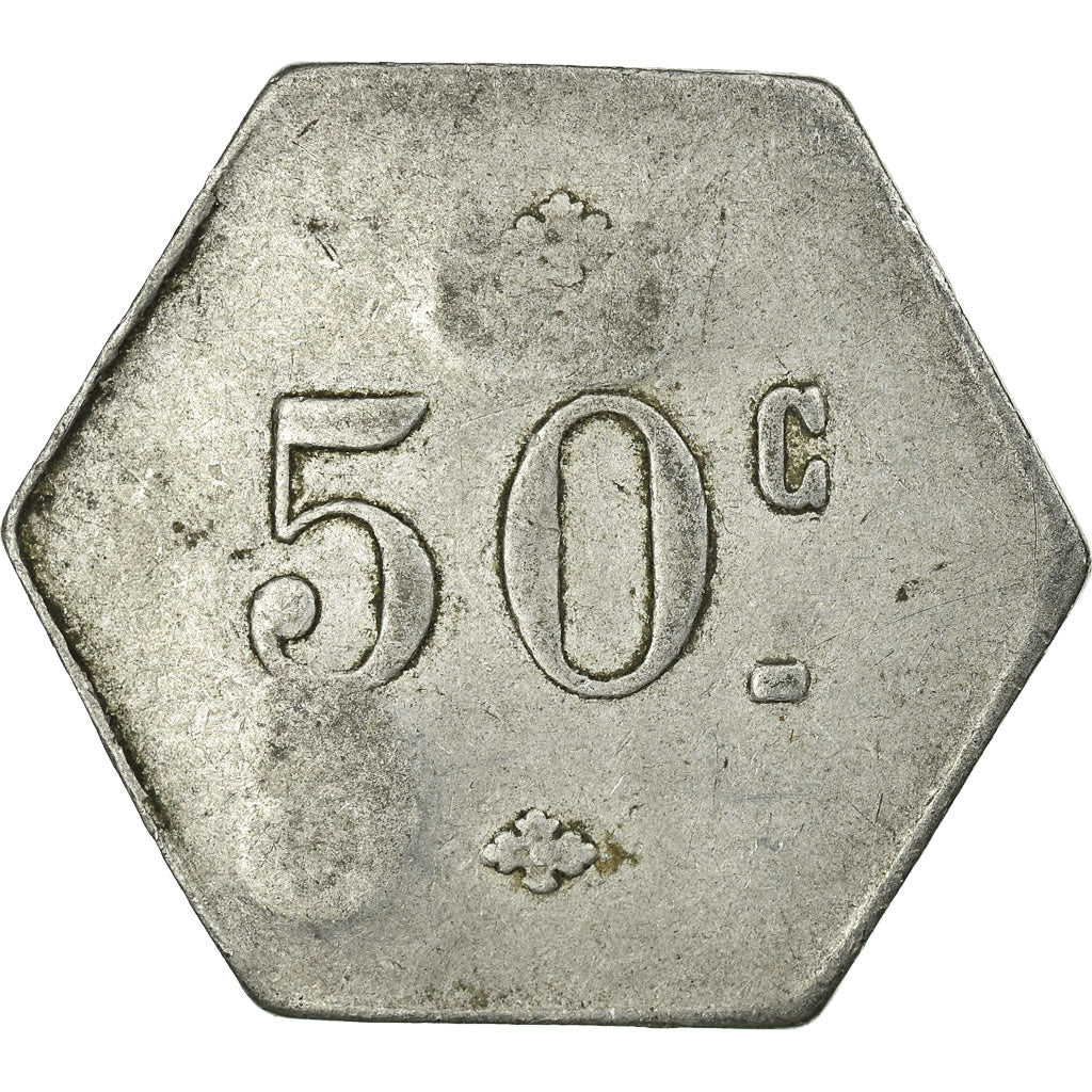 Coin, France, Café du Square (CS/C), Perpignan, 50 Centimes, EF(40-45)