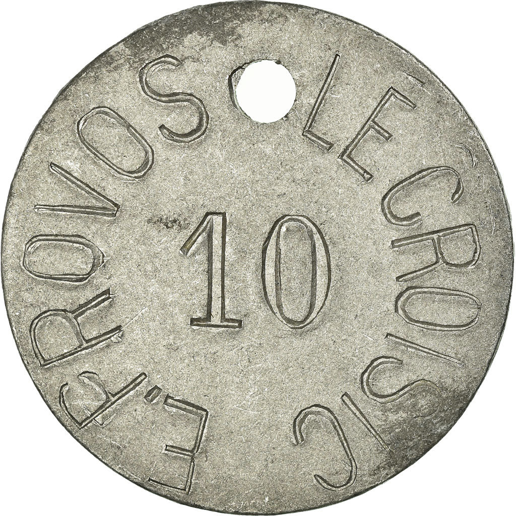 Coin, France, E. PROVOS, Le Croisic, 10 Centimes, AU(55-58), Aluminium