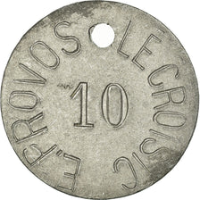 Coin, France, E. PROVOS, Le Croisic, 10 Centimes, AU(55-58), Aluminium