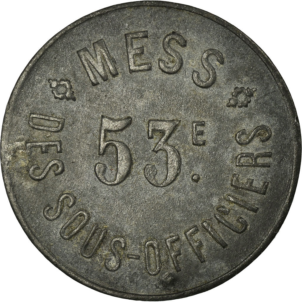 Munten, Frankrijk, 53ème RI, Mess des Sous-Officiers, Perpignan, 5 Centimes