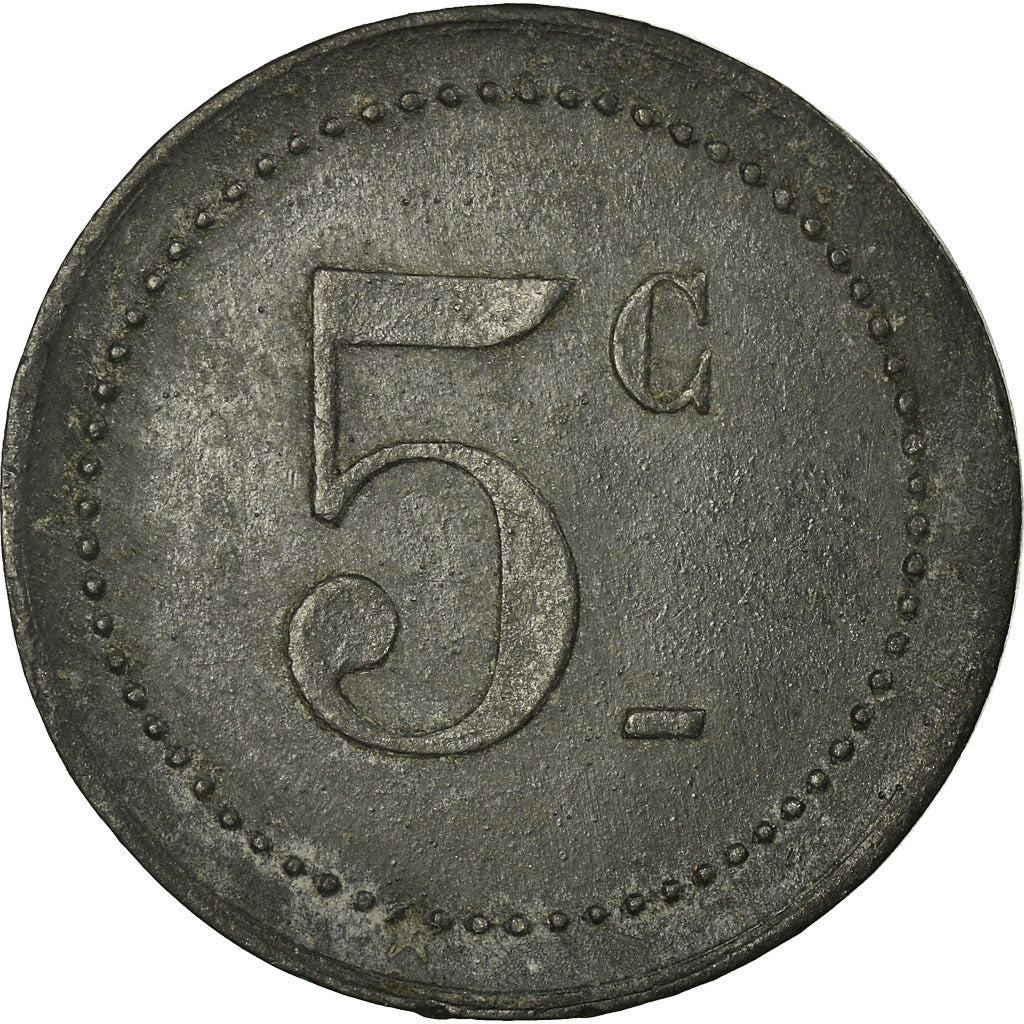 Munten, Frankrijk, 53ème RI, Mess des Sous-Officiers, Perpignan, 5 Centimes