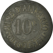 Coin, Algeria, Mine d'Aïn-Arko, Oued-Zenati, 10 Centimes, Very rare, VF(30-35)