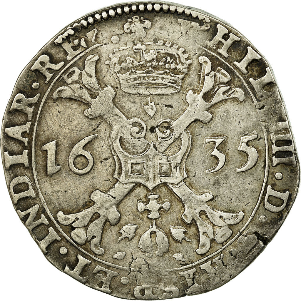 Coin, Spanish Netherlands, Philip IV, Patagon, 1635, Brussels, EF(40-45)