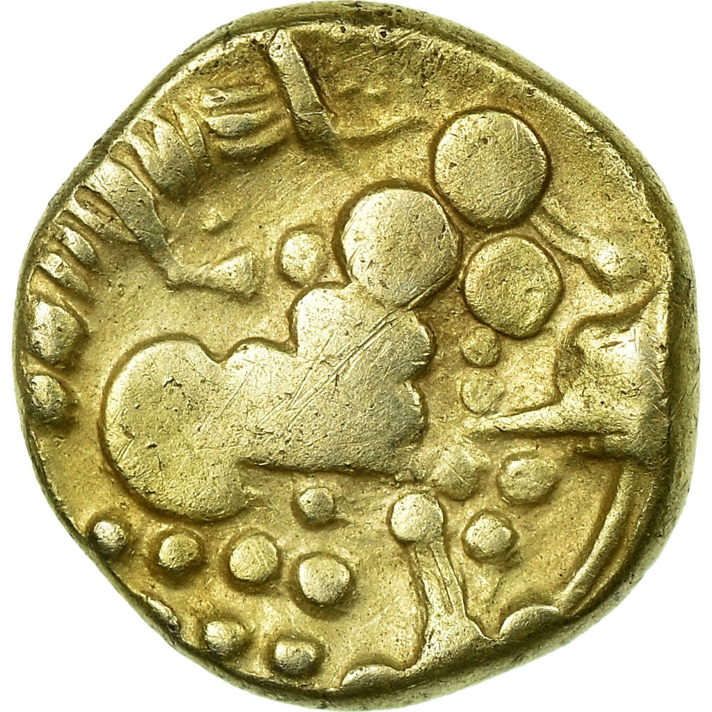 Monnaie, Durocasses, 1/4 Statère, Très rare, TTB, Or, Delestrée:S2563A