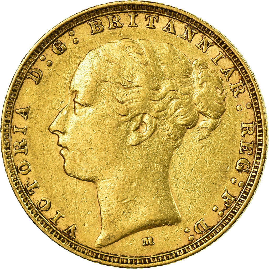 Monnaie, Australie, Victoria, Sovereign, 1885, Melbourne, TTB, Or, KM:7