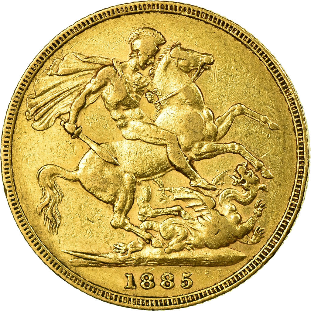 Monnaie, Australie, Victoria, Sovereign, 1885, Melbourne, TTB, Or, KM:7