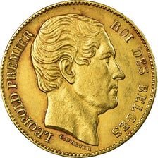 Moneta, Belgia, Leopold I, 20 Francs, 20 Frank, 1865, EF(40-45), Złoto, KM:23