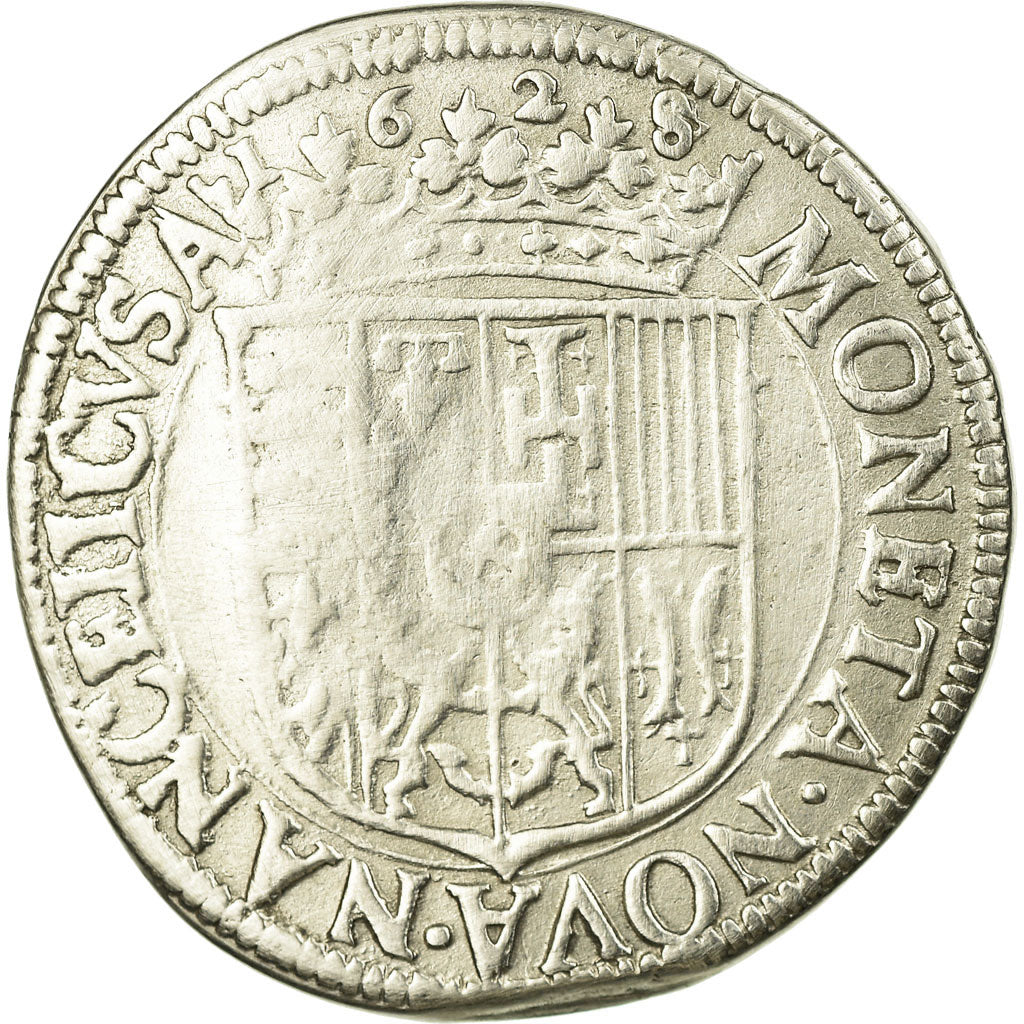 Coin, France, LORRAINE, Charles IV, Teston, 1628/7, Nancy, VF(30-35), Silver