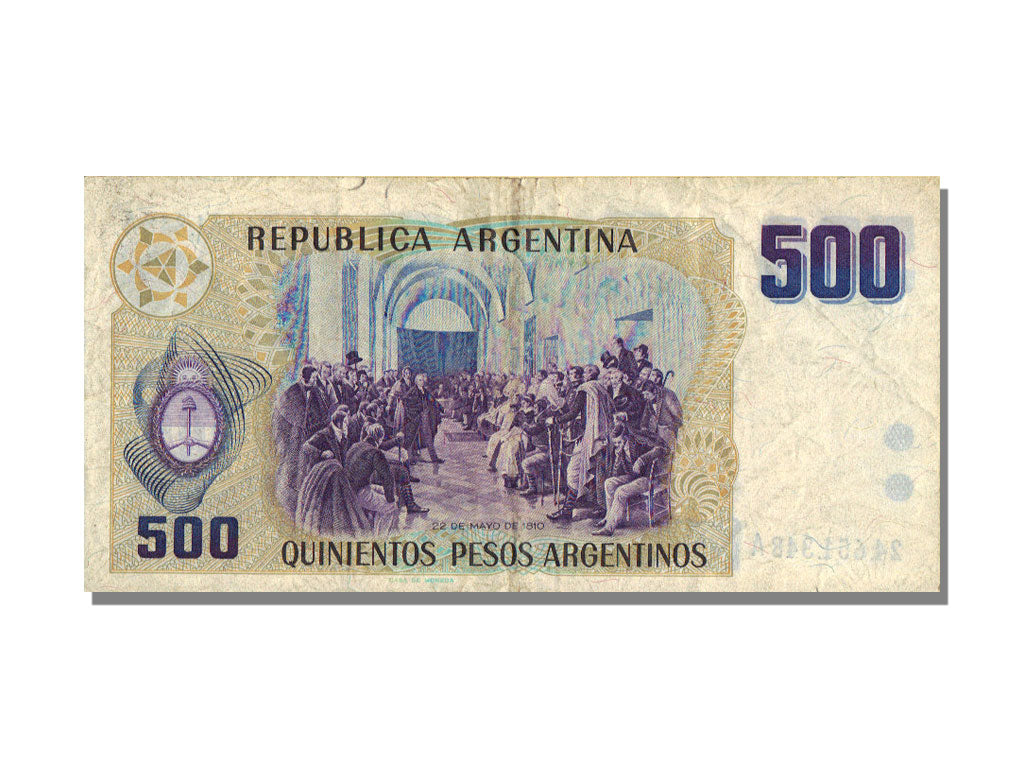 Argentina, 500 Pesos Argentinos, EF(40-45), A