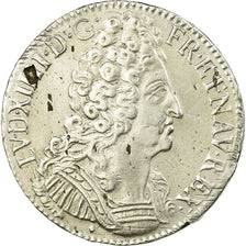 Moneda, Francia, Louis XIV, Ecu aux 3 couronnes, 1710, Aix en Provence, MBC
