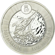 Coin, Cayman Islands, Elizabeth II, Marlin, 1 Dollar, 1 Oz, 2017, MS(64), Silver