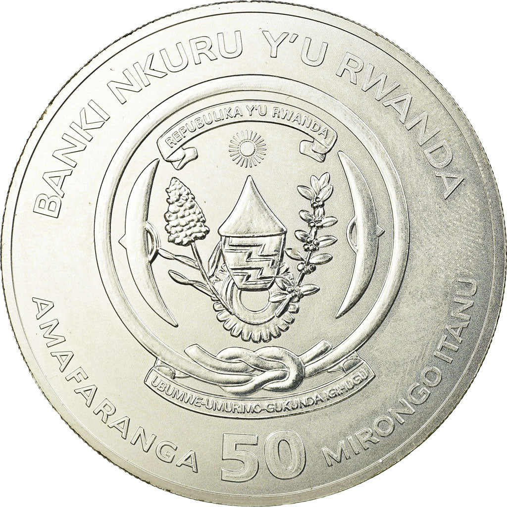 Coin, Rwanda, Santa Maria, 50 Francs, 1 Oz, 2017, MS(64), Silver