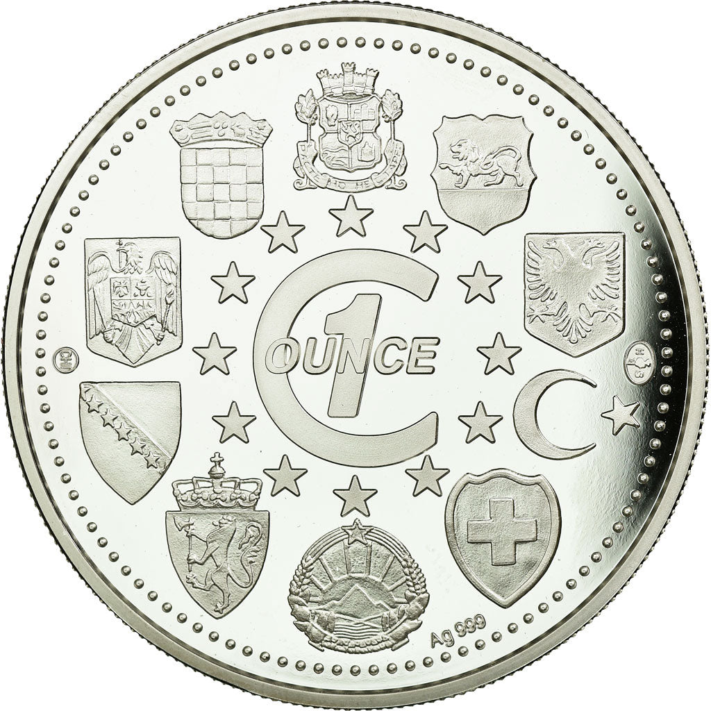 Monnaie, Bulgarie, Dobro Utro Evropa!, 1 Once, Sofia, FDC, Argent